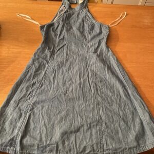 Mimi Chica Jean Dress Size Medium Sleeveless NWT High Neck Zipper Back M